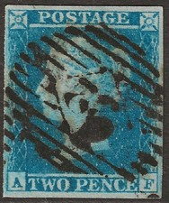 1849 two penny blue - qv,