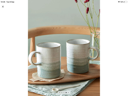 Denby kiln green ridged mug - denby,