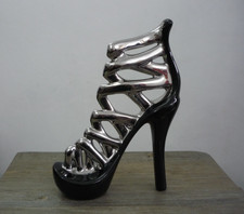 Wayfair ? Stylish Home Decor Large Black Silver Chrome Ceramic Stiletto Ornament