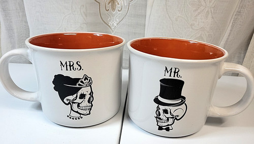 Mrs skeleton couple mug - mr.-mrs.,