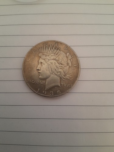 1935 peace dollar silver - dollar, –