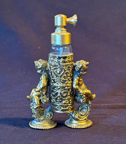 Vtg ormolu rococo - twin, cherubs