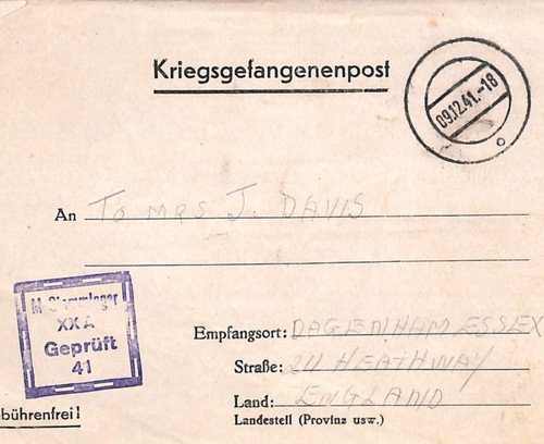 Germany ww2 pow mail cover - germany,