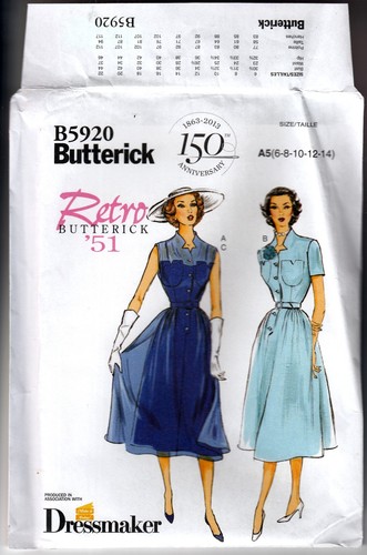 Sewing pattern retro - pattern,