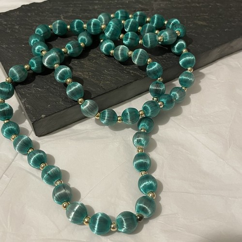 Vintage necklace emerald - emerald, green