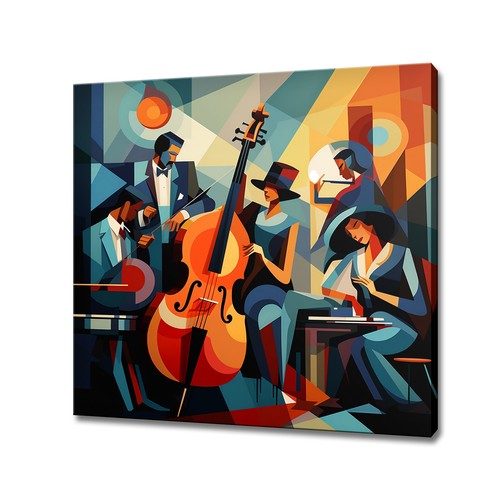 Jazz band musicians abstract - musicians,