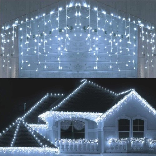 Icicle christmas lights - icicle, lights,