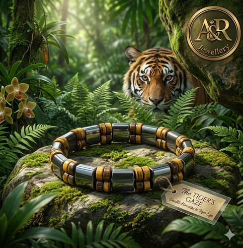 Men 6mm tiger eye hematite - eye,
