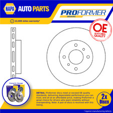 2x Brake Discs Pair Vented