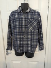 Nature Explorers Stripped Check Shirt Long Sleeve  Cotton Blue Size M