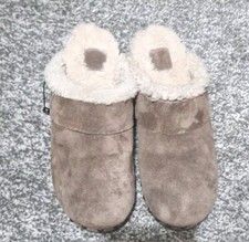 Massimo Dutti Women's Brown Suede Leather Clogs WINTER KNIT Size UK 3, EU36, US6