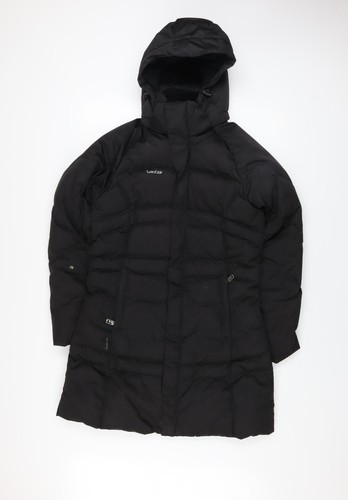 Wedze womens black long puffer - black,