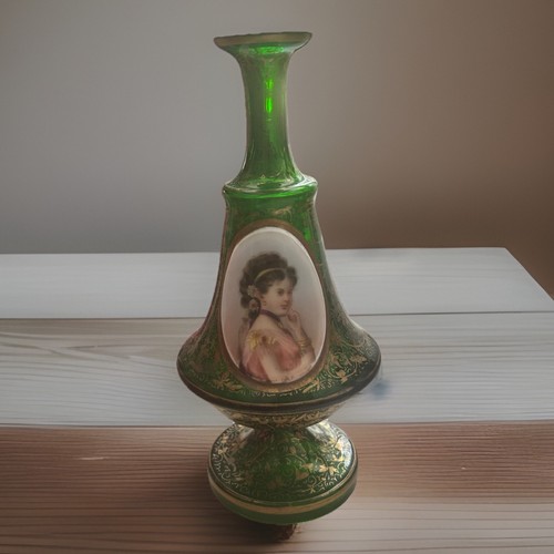 Moser style green blown - moser,