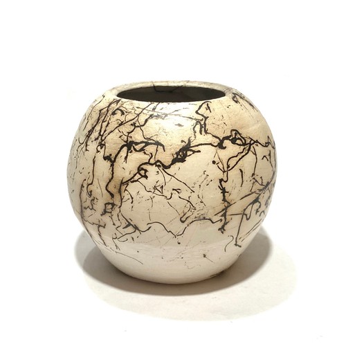 Vintage raku pottery vase - pottery, vase-