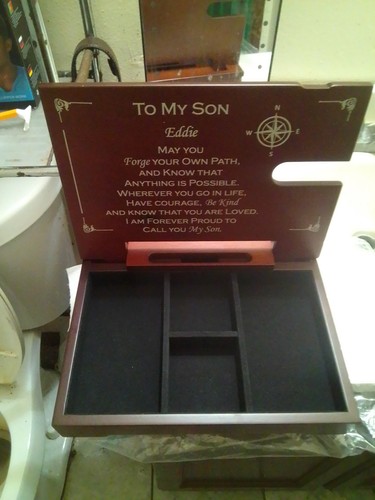 Personalized wood jewelry box - wood,