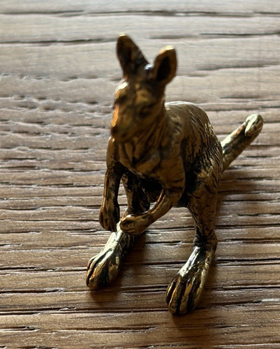 Small brass kangaroo - small, animal