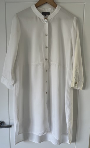 Sahara white nehru long shirt - white,