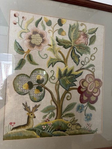 Vintage jacobean crewel work - vintage,
