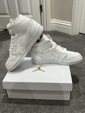 Nike Jordan 1 White Sneakers Mid Size UK 6