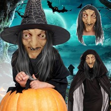 Scary Old Witch Latex Mask