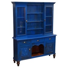 ANTIQUE VICTORIAN VIBRANT BLUE