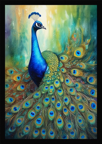 Peacock art luxurious - art,