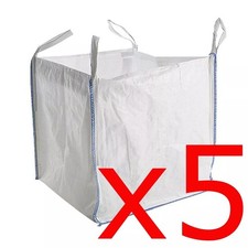5 BULK BAGS TON  BAGS BUILDERS GARDEN WASTE 1 TONNE TON JUMBO BAGS STORAGE SACK
