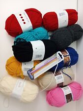 Yarn HUGE Lot Funky Mixed Colorful Ends Chunky, Knit And Hook