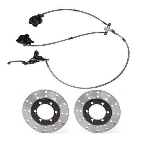 Front twin disc brake - disc, cylinder