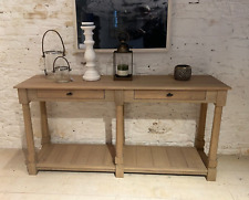 NEPTUNE EDINBURGH LARGE CONSOLE TABLE - VINTAGE OAK - SHOWROOM MODEL