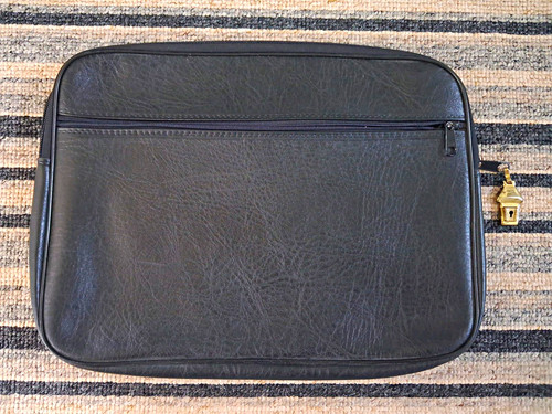 Vintage black faux leather - vintage,