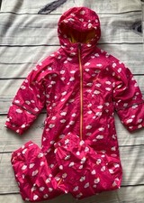 Girls Pink Lined Puddle Suit Rain Suit 4-5 Years From Regatta