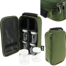 NGT GREEN GLUG BAG WITH 6 GLUG POTS COARSE CARP FISHING TACKLE BOLLIES BAIT DIPS