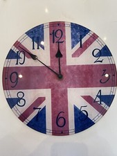Union jack clock 30cm - union,