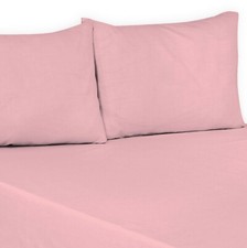 Flat Sheets Polycotton Plain Dyed Hotel Quality in Single Double King Super King
