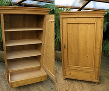 ❤️ Old Antique Pine 1 Door 'Housekeepers' Cupboard-Linen/ Larder/ Food/Office ❤️