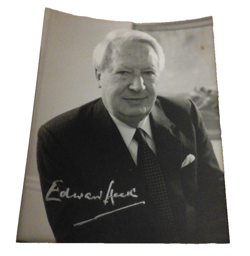 Edward heath signed photo - heath,