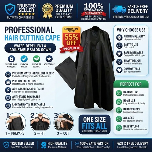 Professional hair cutting cape - hair,
