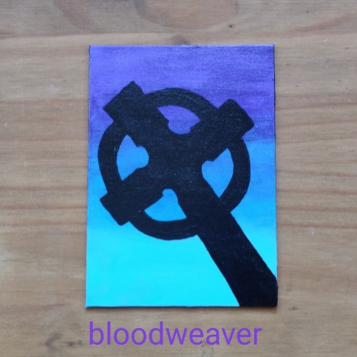 Celtic cross blue - gradient, sky