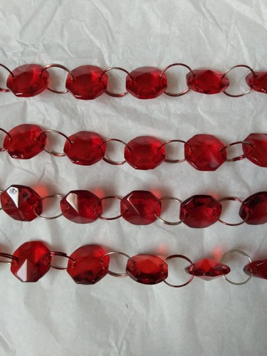 Chandelier red crystal - red,