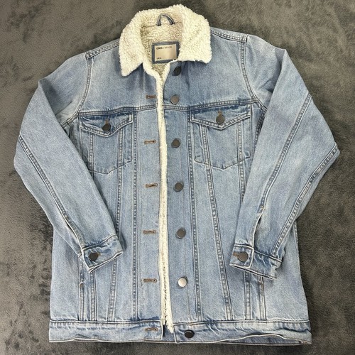 Asos denim blue borg sherpa - asos,