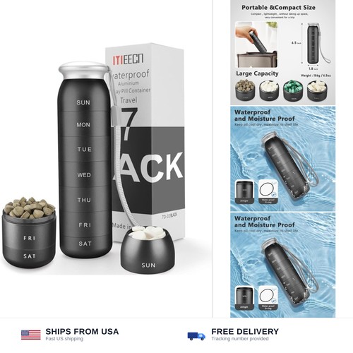 Metal weekly pill - pill, organizer