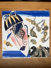 Zandra Rhodes Limited Edition ‘Head with scribbled.87 printers proof, lithograph