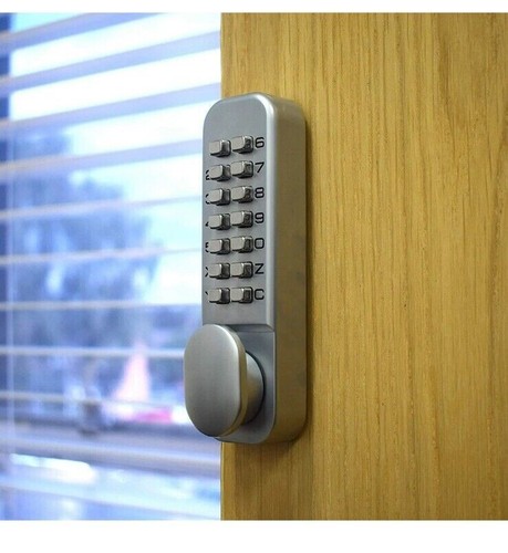 Yale push button door - button, lock