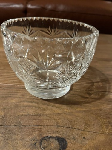 Vintage cut crystal glass - cut,
