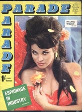PARADE Vintage Pin-Up Magazine, 13th March 1965. RACHEL WELCH on Cover. Free p&p