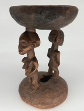 A YORUBA FIGURAL STOOL