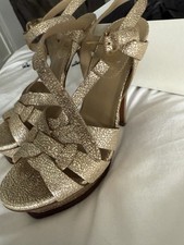 YSL Tribute Heels gold Very Good Condition