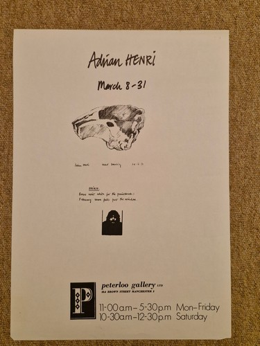 Adrian henri exhibition poster - henri,