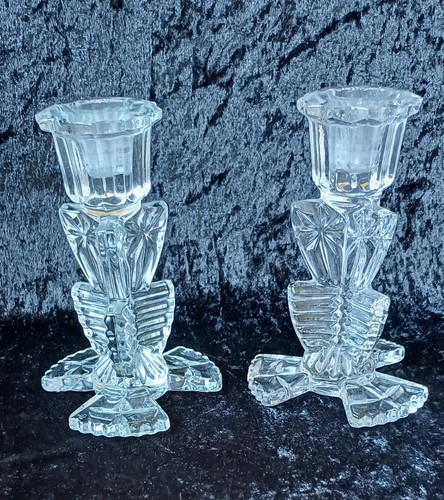 Genuine pair glass art - pair, deco